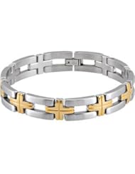 Stainless Steel Link Bracelet 08.80 Inch Gold Immerse lating B895