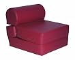 Studio Chair Sleeper Jr. Twin 28" Burgundy Vinyl By Elite Furniture