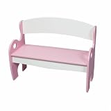 Childs Bench - Pink and White