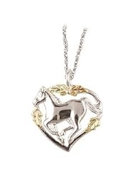 Beautiful! Black Hills Gold Diamond-cut Horse Heart Pendant