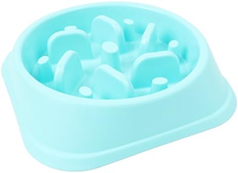 Suica Anti-chocking &amp; Slow Feeder Pet Bowl Weight-loss Healthy Fun Eating -Blue