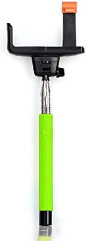 Inle Wireless Bluetooth Remote Camera Shooting Shutter Monopod Handheld Self Portrait Selfie Stick for Smart Phones with IOS 4.0 and Android 3.0 or Above System (Green)