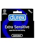 Durex Extra Sensitive Lubricated Latex Condoms, 12 Each
