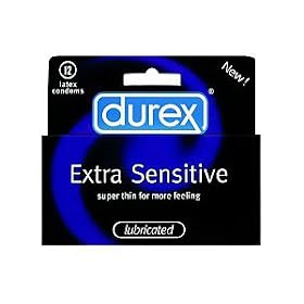 12 Durex Extra Sensitive Lubricated Condoms -Super Thin for Exceptional Sensitivity