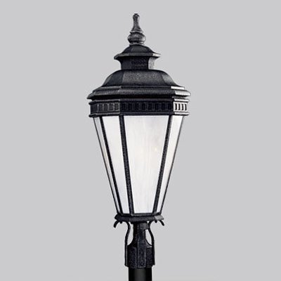 Georgian Gilded Iron Outdoor One-Light Post Lantern with Photo Cell - P5422-71STR