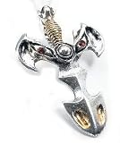 Gothic Forbidden Dragon Draco Sword Pendant Necklace