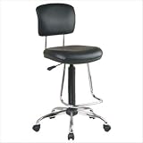 Chrome Finish Economical Chair with Chrome Teardrop Footrest, Casters and Glides