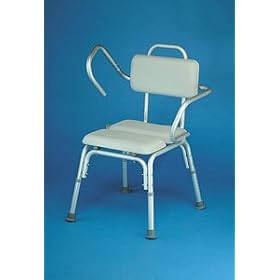 Lightweight Padded Shower Chair with Cut-Out. Same as C5549-66 with an aperture in the seat to allo