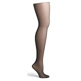 Hue Women's Control Top Backseam Sheer Pantyhose, Black, Size 3