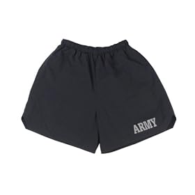 Black Physical Trainning Army Shorts
