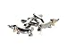 dachshund1 - Hotdog Dachshund Dog Silver and Gold Cufflinks with