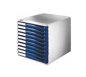 Childrens Toyshop  Electronics : Esselte Leitz 10 Drawer Form Set Blue 5281-0035