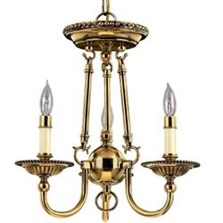 Hinkley Burnished Brass OXFORD Mini-Chandeliers Chandeliers by Hinkley