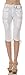 Helium London Womens Stretch Poplin Cargo Capri with Web Belt