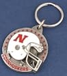 University of Nebraska Helmet Pewter Keychain NCAA
