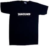 Swaziland text Black V-Neck T-Shirt