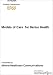 Models of Care for Senior Health