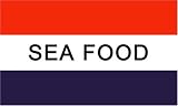 Sea Food MESSAGE Flag - 3 foot by 5 foot Polyester (NEW)