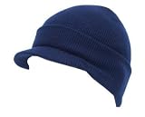New Blank Cuff Beanie Visor (Comes In Many Different Colors), Navy