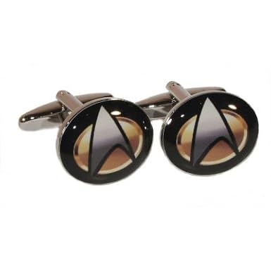 Domed Cartoon Star Fleet Insignia Cufflinks (Star Trek)