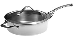 Calphalon Contemporary Stainless 3-Quart Saut&eacute; Pan with Glass Lid