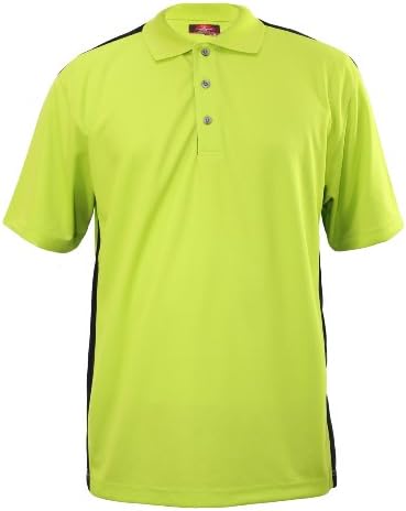 Champions Tour Men's Short Sleeve Colorblocked Golf Polo Shirt (L, Lime Punch)