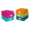 Whitmor 6754-491-5 Plastic Document Boxes Set of 5 Assorted Colors