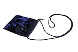 Navy blue velvet across body evening handbag with zip and corsage flower