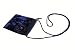 Navy blue velvet across body evening handbag with zip and corsage flower