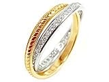 Diamond Platinum Rolling Ring with Engraved 18k Yellow Band Ring Size 7.25 T.w 0.70