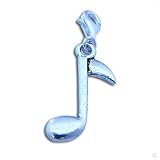 Beggar Charms pendant - Silver Music Note big dangle #8451, bracelet Charm | Phone Charm