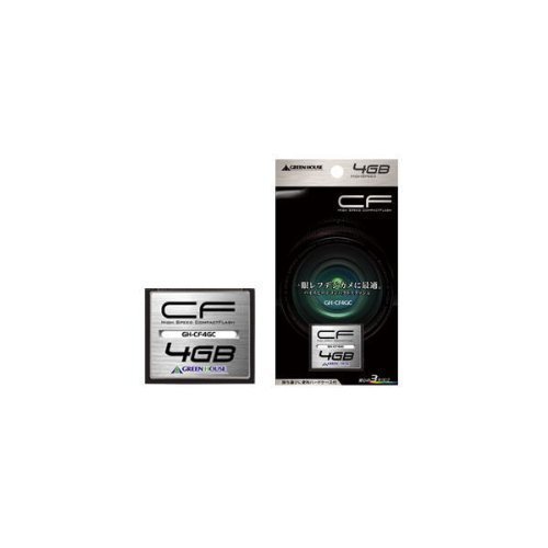 グリーンハウス コンパクトフラッシュメモリ 4GB スタンダードタイプ GH-CF4GC