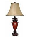 Corsica Bronze Finish Table Lamp With Cream Fabric Shade