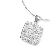 .925 Silver Square Cut-Out Pendant