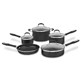 Cuisinart 55-9BK Advantage Nonstick 9-Piece Cookware Set, Black
