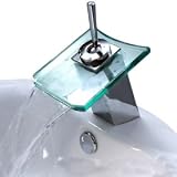Rainfall Chrome Centerset Waterfall Bathroom Sink Faucet