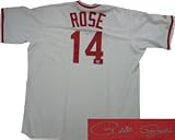 Pete Rose Signed Cincinnati Reds White Cooperstown Jersey