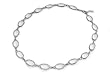 Sterling Silver CZ Necklaces - Link - Chain: 16-18" (adjustable) Height: 16mm