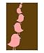 Partridge Family Remix - Pink/Brown Photographic Poster Print by Anabella Gebhardt, 8x10