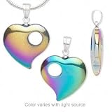 TITANIUM HEMATITE HEART PENDANT
