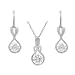 Tressa Sterling Silver Knotted CZ Necklace and Earring Set