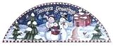 Season's Greetings Snowman Door Crown