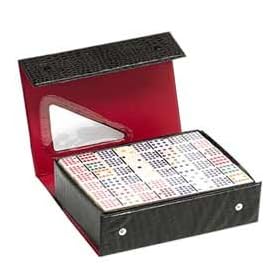 Double 18 Color Dot Professional White Dominoes Tiles