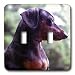 Dogs Dachshund - Black Dachshund - Light Switch Covers - double toggle switch