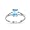 Sterling Silver Baby Ring with Rectangle Faceted Aquamarine in Prong Set - 2mm Band Width - 7mm Face Height - Size: 1-10, 3