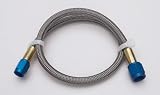 NOS 15345NOS Stainless Steel 18 Braided Hose with -4AN to -3AN Blue Fittings