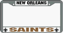 New Orleans Saints Chrome License Plate Frame