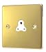 POLISHED BRASS 1 GANG 5AMP SOCKET C455PBW
