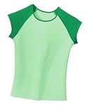 NEW District Threads - Ladies Cap Sleeve Raglan Tee Lime/Emerald-S