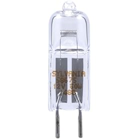 Sylvania 58660 50-Watt 12-Volt Halogen Single Ended Quartz Lamp with Clear Finish and GY6.35 Bi-Pin Base, 1 Pack #50T4QCLRP